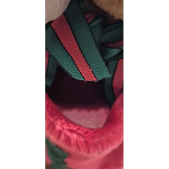 Vintage Christmas Stocking Reindeer Plush Hand Puppet Santas Best Brown - Picture 6 of 9